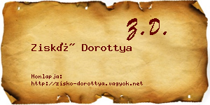Ziskó Dorottya névjegykártya